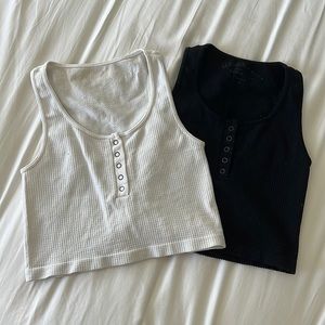 2 cute tops with buttons
